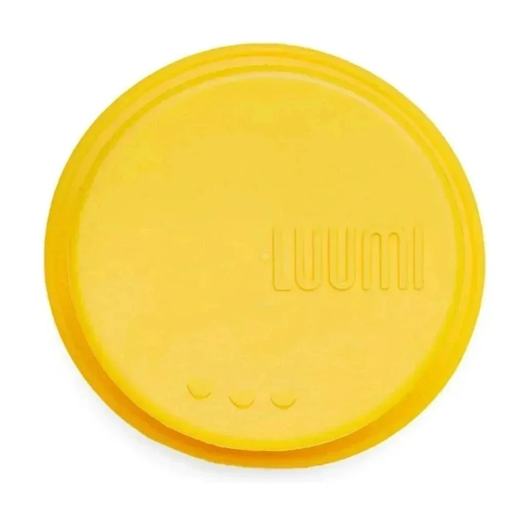 Luumi Unplastic Sipper Lid - Reusable 100% Platinum Silicone Sipper Lid (Yellow)